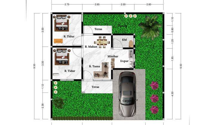 Rumah Minimalis di Kawasan Industri Sentolo, Kulon Progo, Hak Milik 2