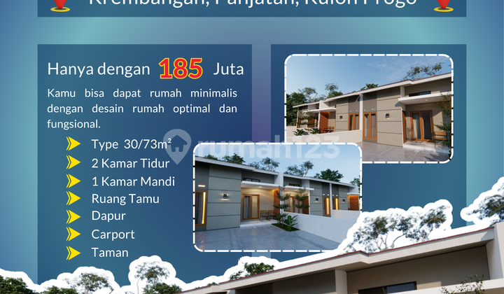 Rumah Siap Bangun, 15 Menit dari Universitas Negeri Yogyakarta Wates 1