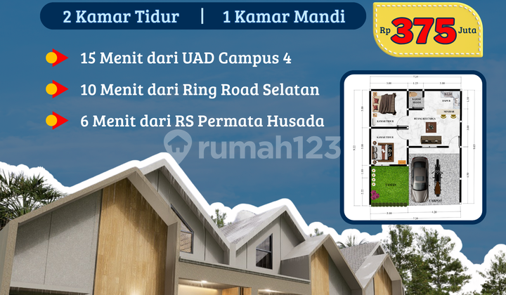 Rumah Skandinavian Hanya 300Jutaan, 10 Menit dr Ringroad Rumah Skandinavian Hanya 300Jutaan, 10 Menit dr Ringroad
