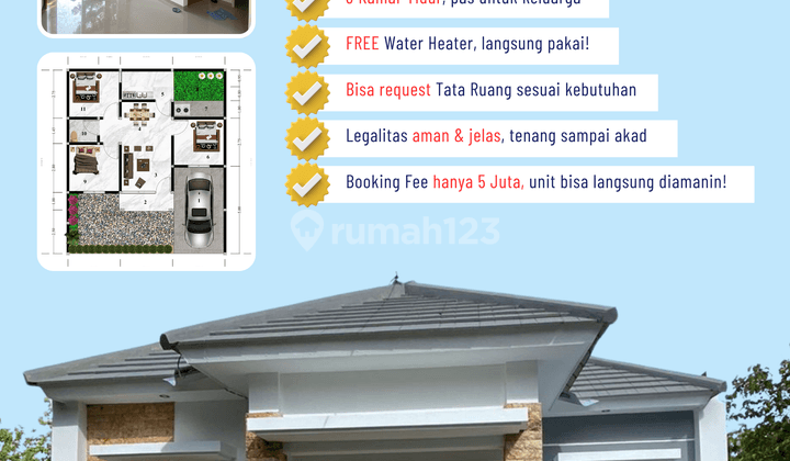 Rumah Siap Bangun, 10 menit dari Stasiun wates 1