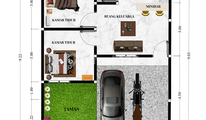 Rumah Skandinavian, 6 Menit ke RS Permata Husada 2