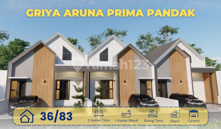 Rumah Skandinavian Pandak, 17 Menit dari RS Pura Raharja Medika 1