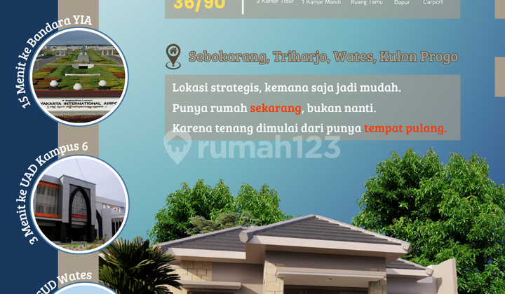 Rumah Siap Bangun di Pusat Kota, 10 Menit ke Kampus Uny Wates