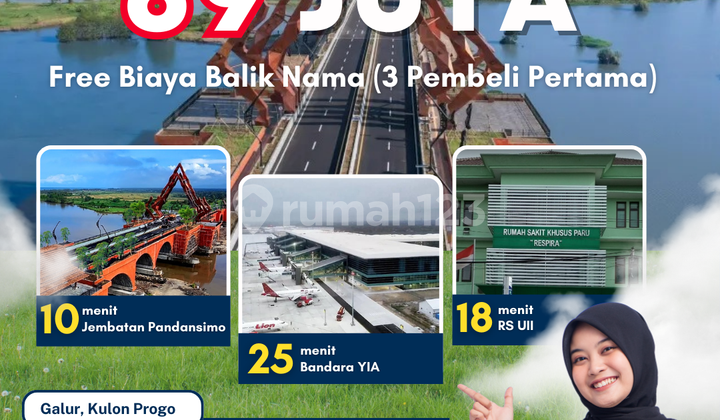 Tanah MURAH, Hanya 69 Juta, Free BIAYA BALIK NAMA