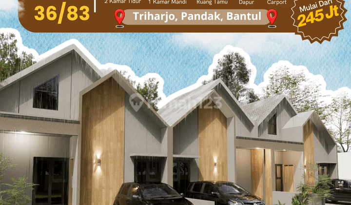 Rumah Skandinavian Pandak, 6 Menit Dari RS UII 1