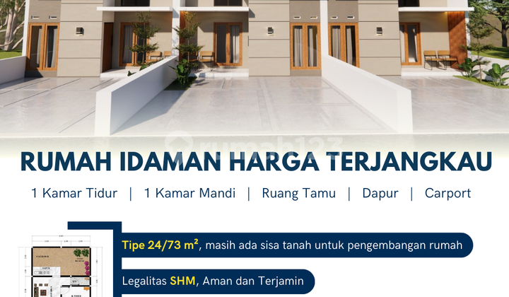 Rumah Siap Bangun 10 menit dr Stasiun Wates Kulon Progo