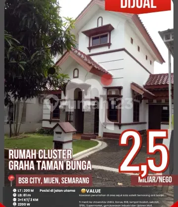 Di jual Rumah 2 Lantai Graha Taman Bunga BSB City, Mijen, Semarang 1