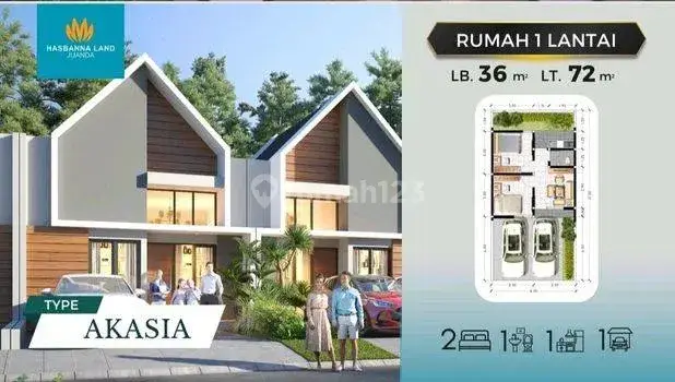 Rumah Minimalis di Hasbanna Land Juanda, Dekat Bandara Juanda – Tipe Akasia, 350 Jutaan! 2