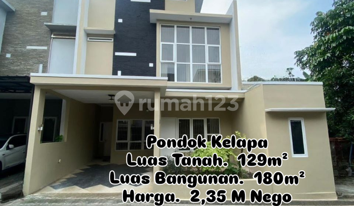 Rumah di Jual Dalam Cluster One Gate System di Pondok Kelapa Kec. Duren Sawit - Jakarta Timur 1