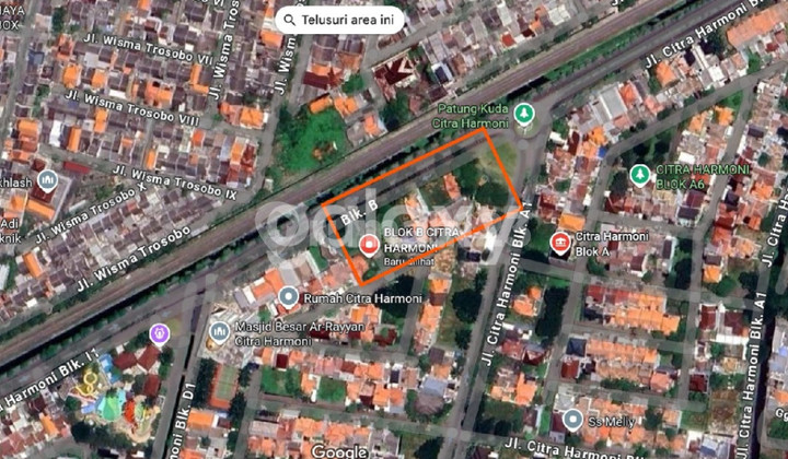 FOR SALE: READY-TO-BUILD LAND PLOT, CITRA HARMONI RESIDENCE, BLOCK B, SIDOARJO