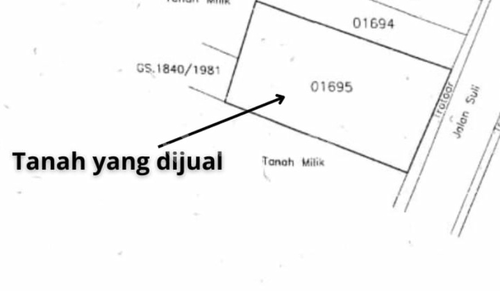 Di Jual Tanah Pinggir Jalan Utama Lokasi Suli Denpasar Timur Bali