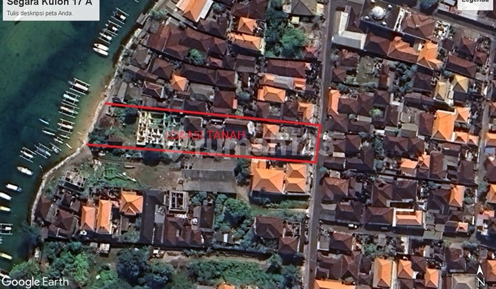 Di Jual Tanah Loss Pantai Pinggir Jalan View Laut Lokasi Benoa Kuta Selatan Bali 