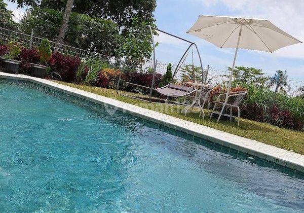 Dijual Rumah Villa Kantor Ciater Lembang Swimming Pool Kolam Renang Dekat Tangkuban Perahu Pemandangan Gunung Mountain View Siap Huni Bisa Disewakan 2