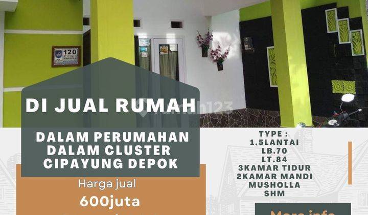 Rumah siap huni di cipayung depok 2