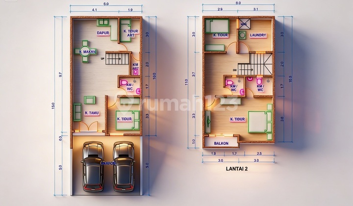 Wilsin Rumah Baru Uk 6X15 di Metro Permata 1 2