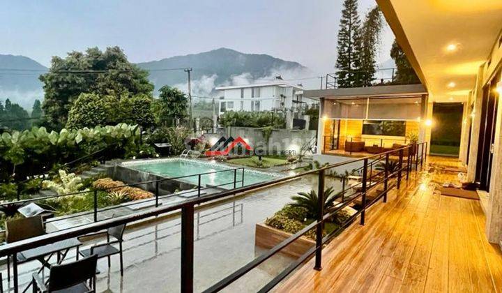 Villa baru furnished mewah kolam renang dan view gunung Cisarua 2