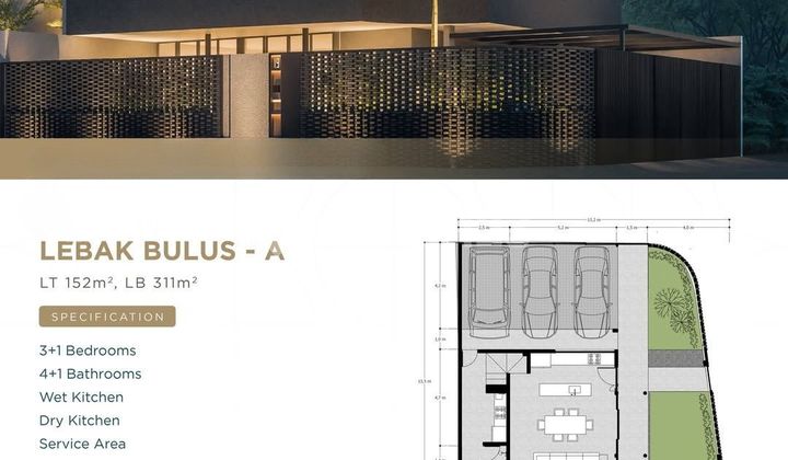 Brand New House Modern Industrial di Lebak Bulus 2