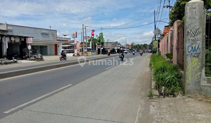 Tanah strategis dan jarang ada,sangat cocok utk bangunan komersil/perumahan/gudang,terletak dipinggir jalan Raya Parung, Bogor 2