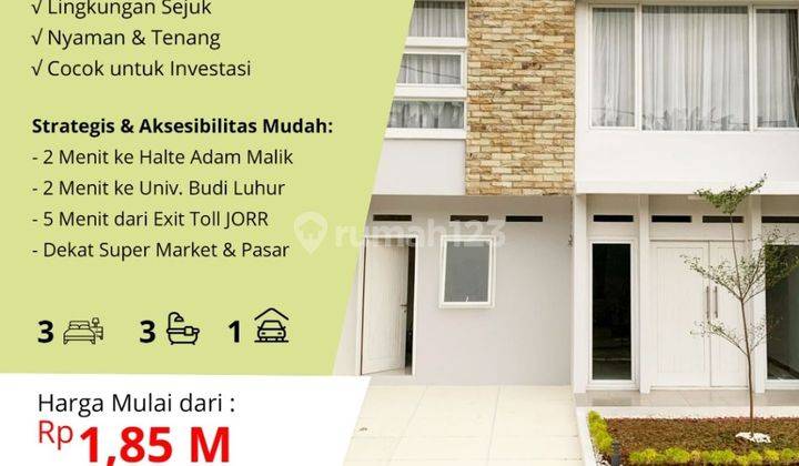 Dijual Cluster Baru D' Alikha Resisence Kav Deplu Kreo/Parbatasan Dengan Jakarta Selatan 2