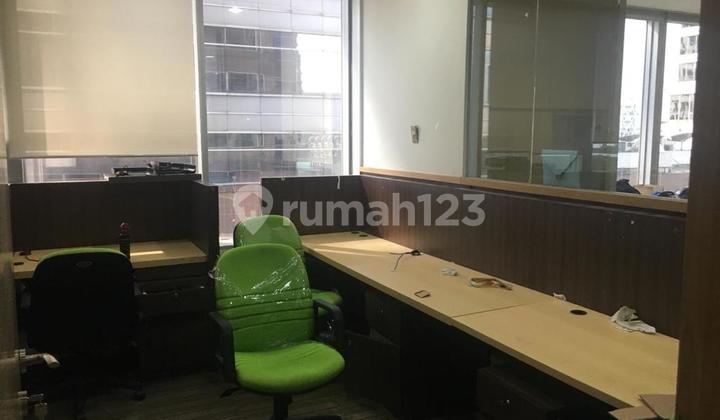 Office space in Sudirman Tower, area 150 m2, semi-furnished, ready to use, move-in ready. Office located on Jenderal Sudirman Street.