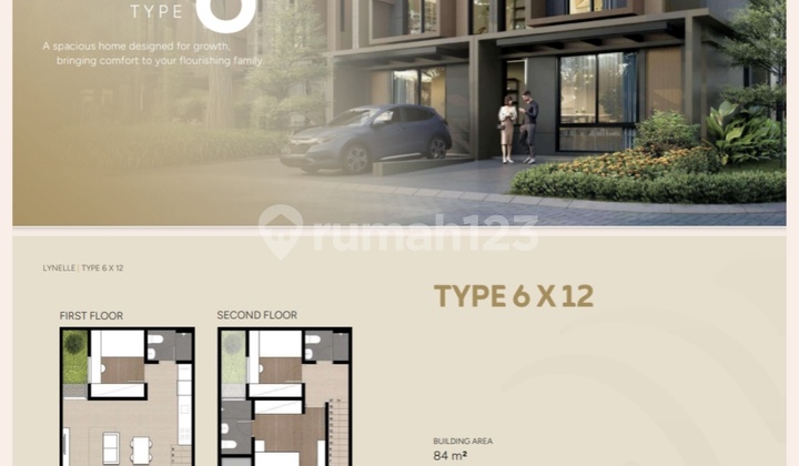 DIJUAL RUMAH VIREYA 2 LANTAI LEBAR 6 DI BSD TIMUR DEKAT AKSES TOL BEBAS DP HANYA 1.7M AN  2