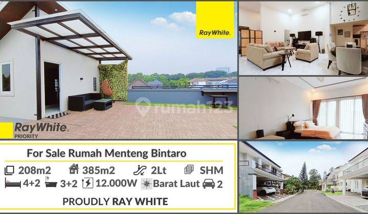 Rumah Mewah Minimalis Modern dengan Rooftop Estetik di Cluster Menteng Bintaro Jaya 1