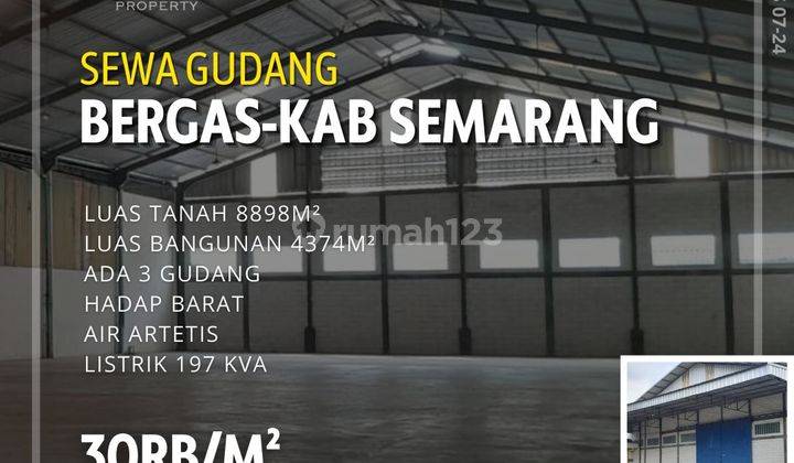 Disewakan murah Gudang di Bergas Kab Semarang 1