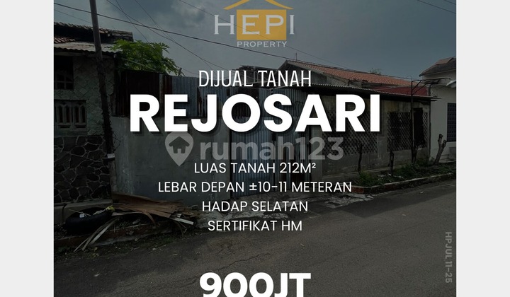 Dijual tanah tengah kota di Rejosari Semarang Timur 1