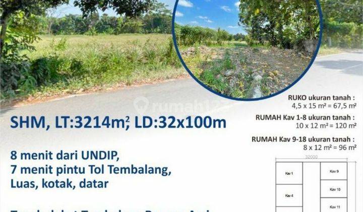 Tanah di Banyumanik siap untuk dibangun perumahan.  1