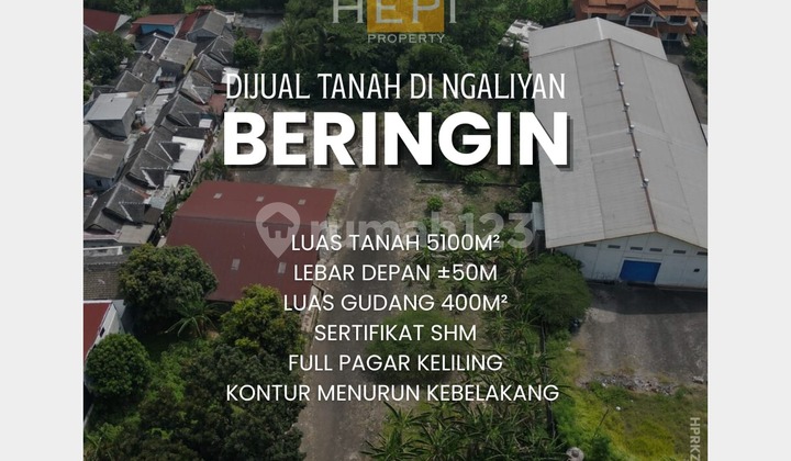 Tanah bonus Gudang di Beringin Ngaliyan Semarang Barat 1