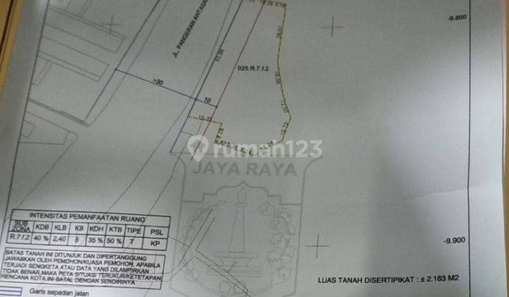 Tanah di Jalan pangeran antasari 2163 m² 2