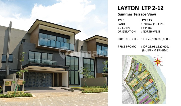 Rumah Baru di Layton Nava Park Bsd City, Lokasi Strategis, Luas Tanah 390M2 Luas Bangunan 544M2 "Promo Akhir Tahun Rp 25 Miliar" Ready Unit Terakhir 1