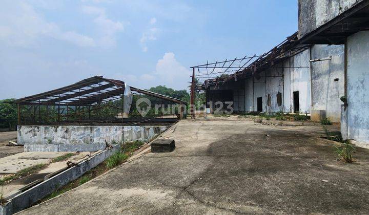 Dijual Tanah Bangunan Ex Pabrik di Bogor Rancabungur Jl Mekarsari 2