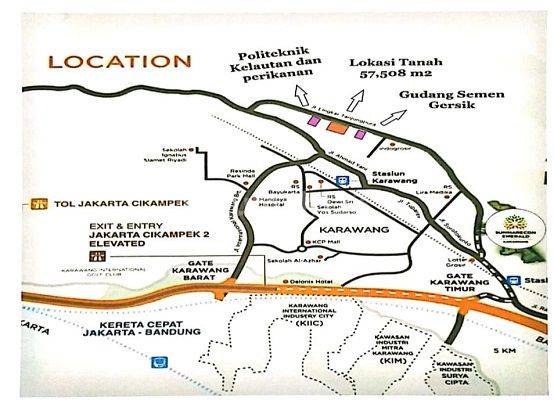 Dijual Tanah Karawang Barat Luas 57000 M2 Posisi Strategis Bisa Buat Gudang Gedung Dll Hrg Menarik 2