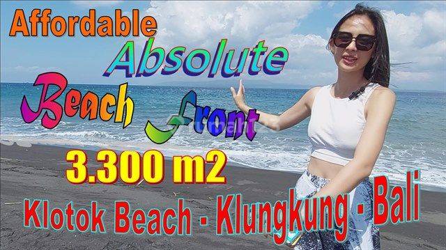 Tepi Pantai Dijual Murah Dgn Luas Lahan 3,300 M2 di Klungkung