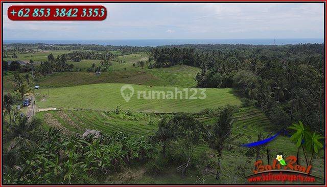 View of Rice Fields, Mountains and Sea 18,000 M2 in West Selemadeg 2