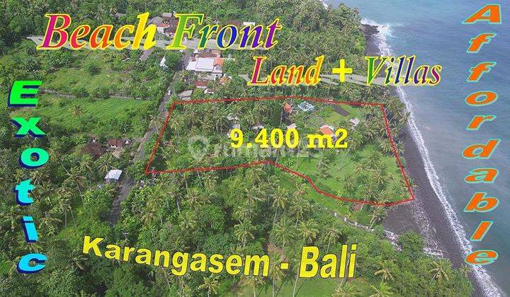 Land for sale with 94 are beachfront villa in Seraya Karangasem 1