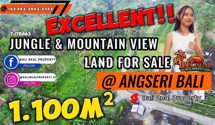 1,100 M2 With Mountain And Jungle View In Baturiti Tabanan 1