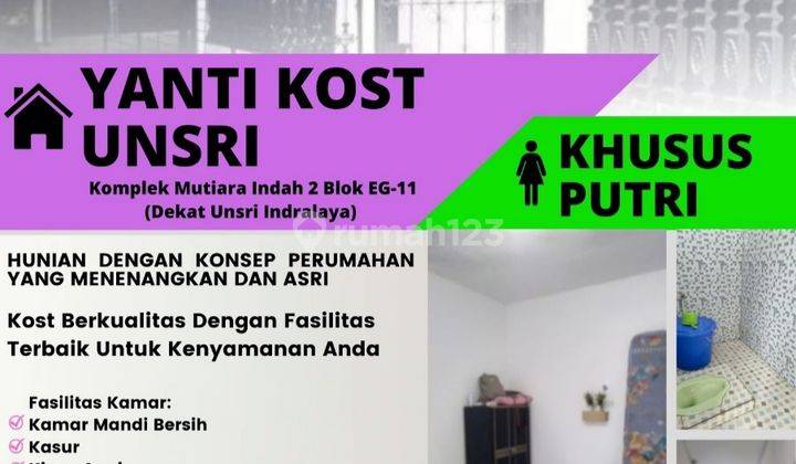 Kamar kos kos an dekat Unsri Indralaya 1