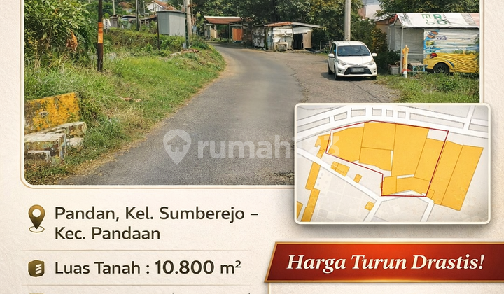 Price Drop .. Cheap Land for Sale in Pandan Sumberejo Pandaan