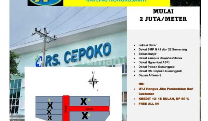 Cheapest Plot Opposite Cepoko Hospital in Getas, Gunungpati 1