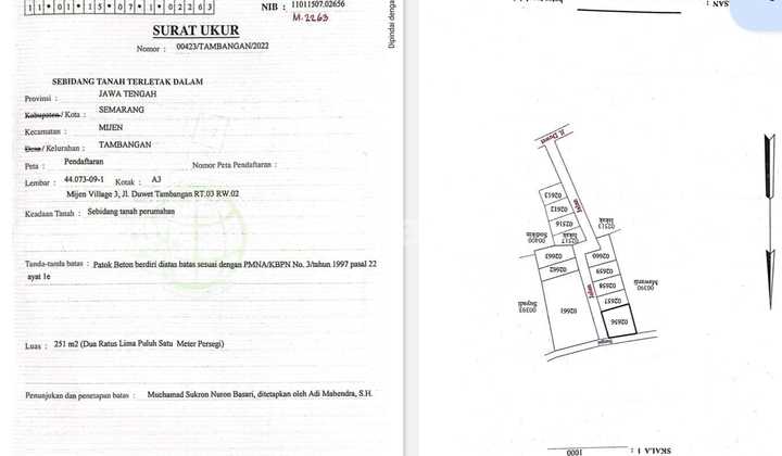 Tanah Murah Cocok Untuk Investasi SHM di Tambangan Mijen 1