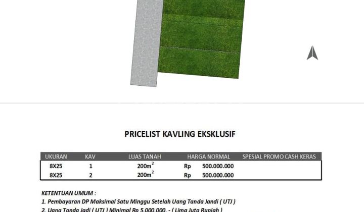 Tanah Kavling Murah Deket Fatro Residence di Tlogomulyo 2