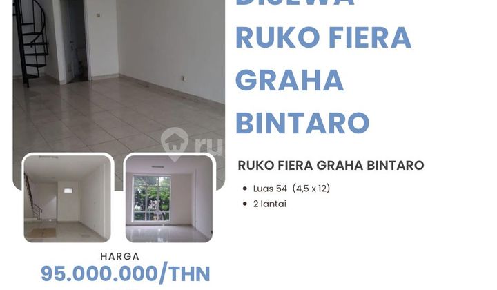 For Rent: Fiera Graha Raya Bintaro Shop House 1