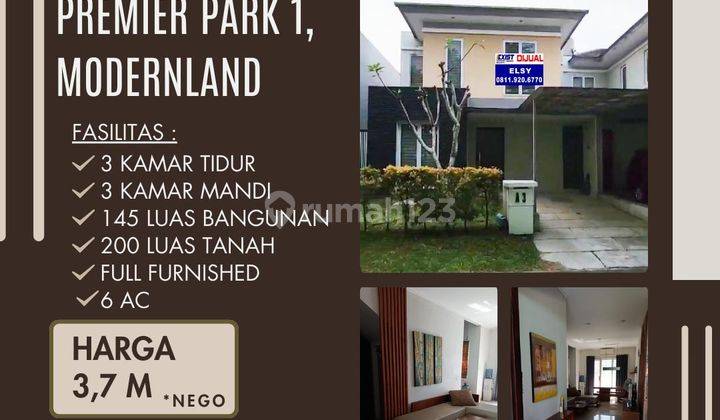 Dijual Rumah Full Furnished Premier Park 1 Modernland 1