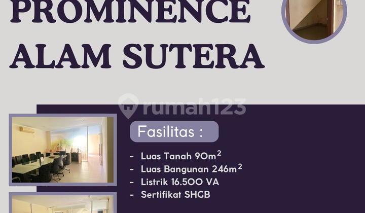 Dijual Ruko Prominence Alam Sutera