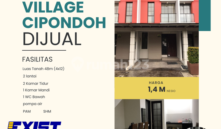 DIJUAL RUMAH GREEN VILLAGE CIPONDOH