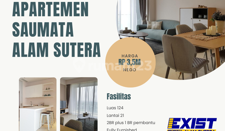 FOR SALE SAUMATA APARTMENT FULLY FURNISHED ALAM SUTERA