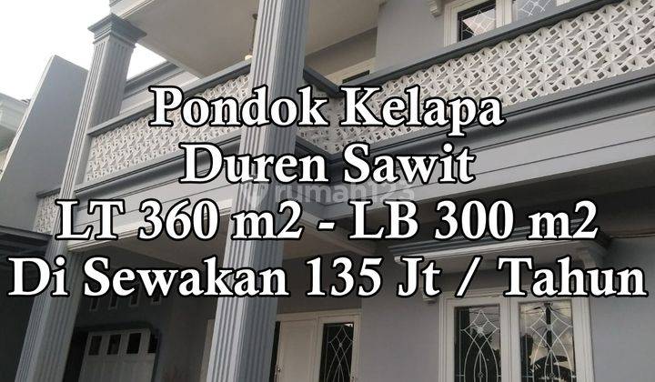 Di Sewakan Rumah Bagus Seperti Baru di Pondok Kelapa Duren Sawit 2