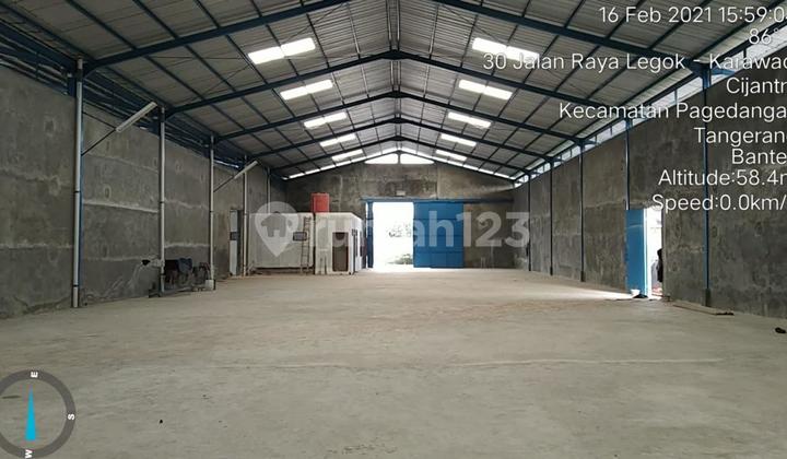 For Rent, Attached Warehouse on Raya Legok, Area 1973M2 34X58